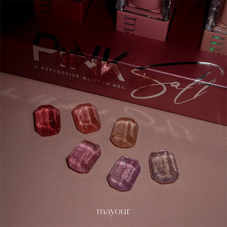 Mayour Pink Salt Collection - 6 Glitter Set