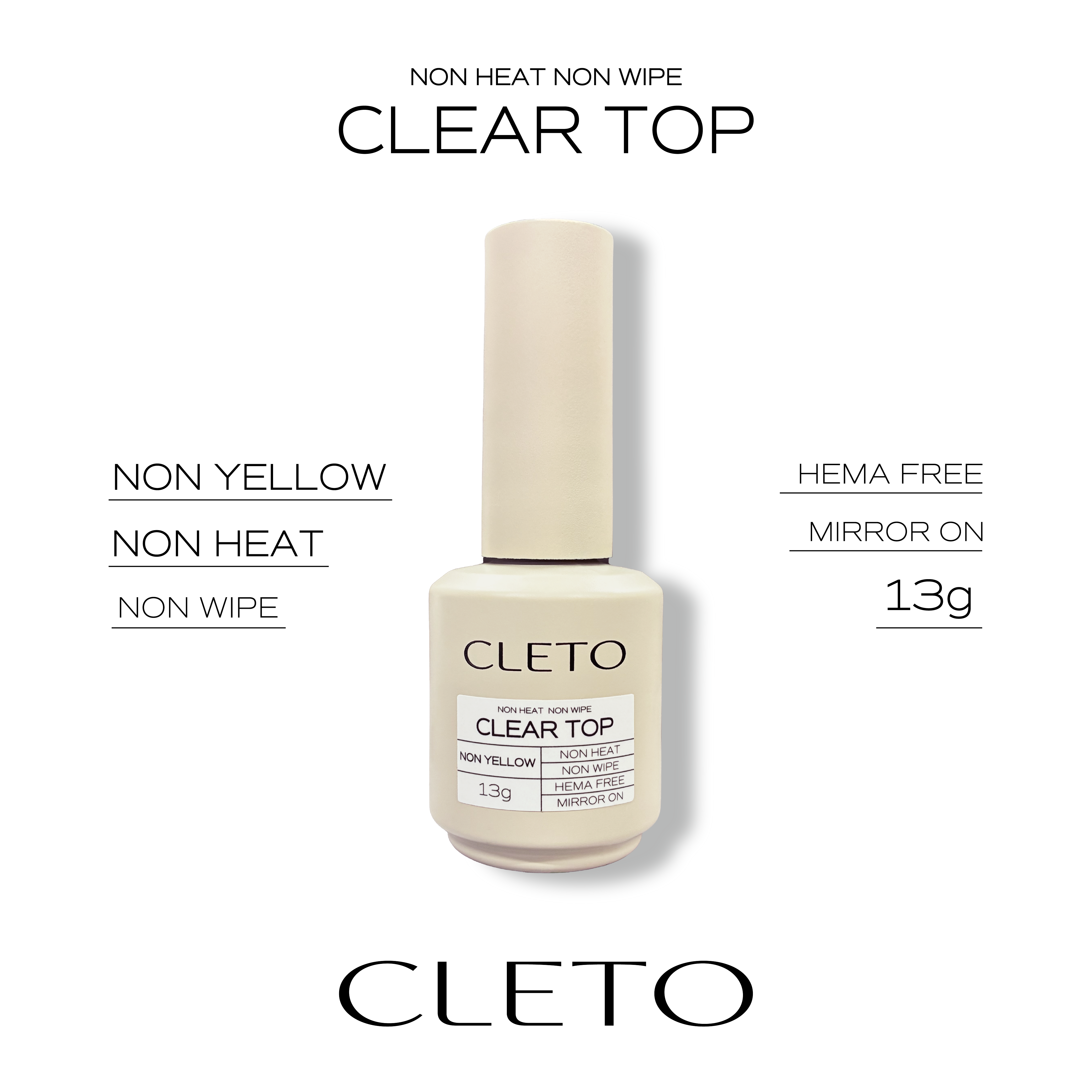 Cleto Non Heat Non Wipe Clear Top – Zillabeau Cleto Non Heat Non Wipe Clear Top – Zillabeau
