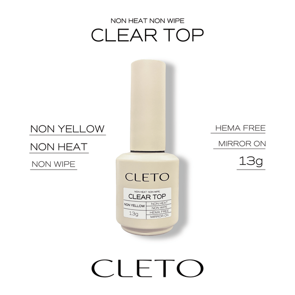 Cleto Non Heat Non Wipe Clear Top