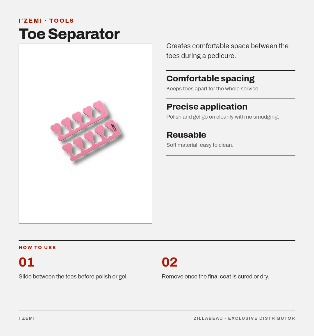 I'zemi Toe Separator — details