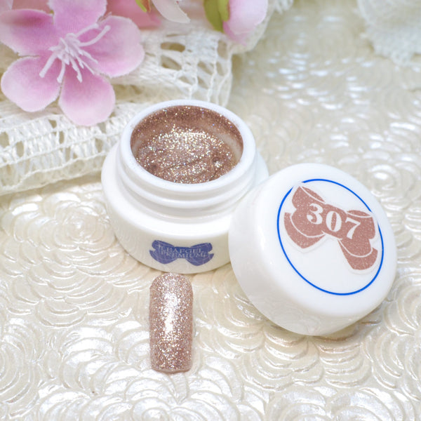 Leafgel Color Gel 307 Rose Gold [Glitter Series]