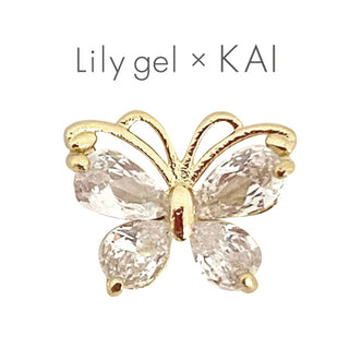 Lily Gel x Kai Crystal Gold Butterfly Charm