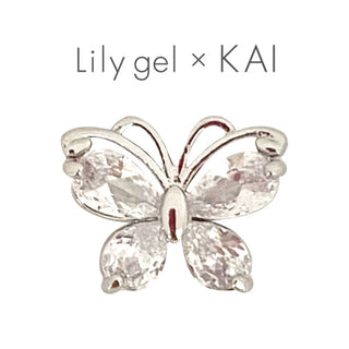 Lily Gel x Kai Crystal Silver Butterfly Charm