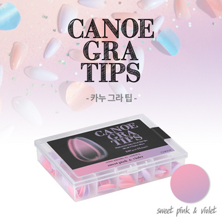 Diami Canoe Gradation Nail Tip - Sweet Pink & Violet