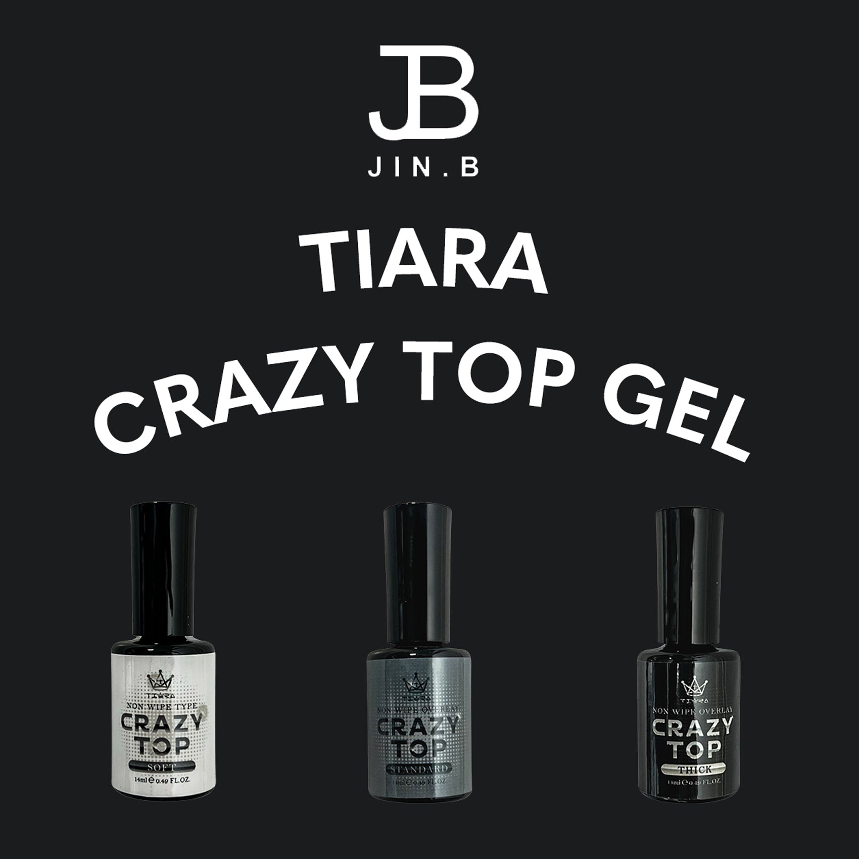 Gracia X JIN B Non Wipe Crazy Top Gel Series 25g Soft Standard Thick  K-Beauty