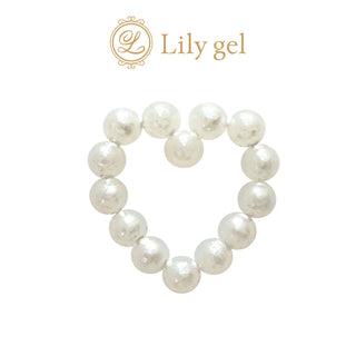 Lily Gel Pearl Heart Charms